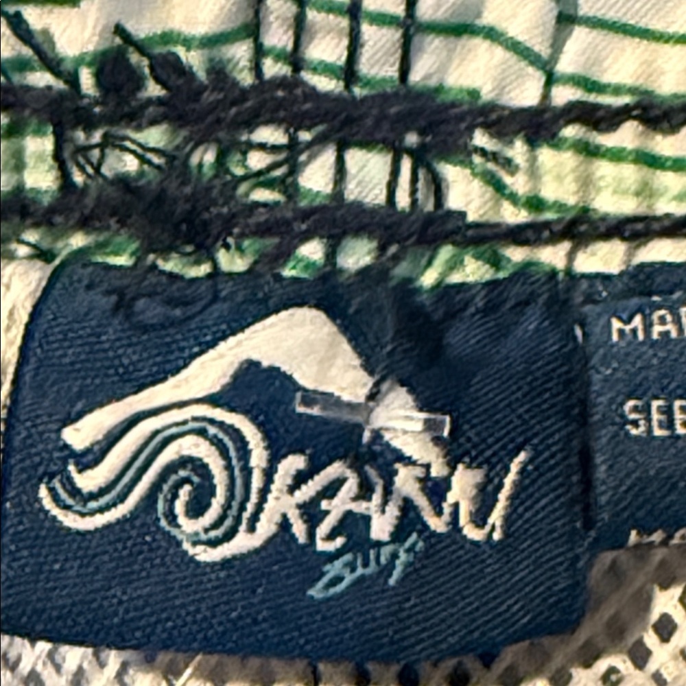 NWT Striped Blue and Green Swim Shorts youth size medium (10/12) - Picture 2 of 16